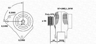 MAGNETI MARELLI 943355059010 -  Генератор